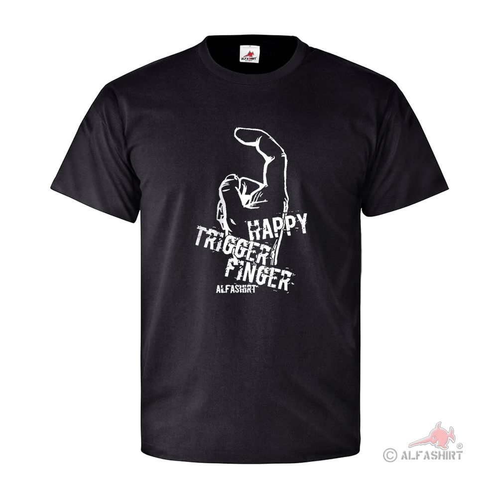 Happy Trigger Finger Cod Shooter Zeigefinger Abzug Army Waffe T Shirt #27164