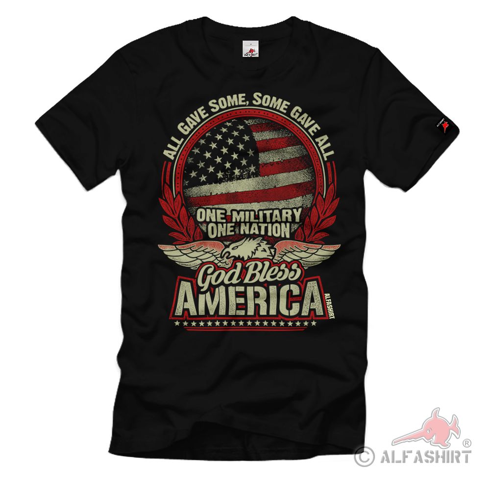 Veteran God Bless America Militär Schutz USA Letzte Hemd T-Shirt #32342