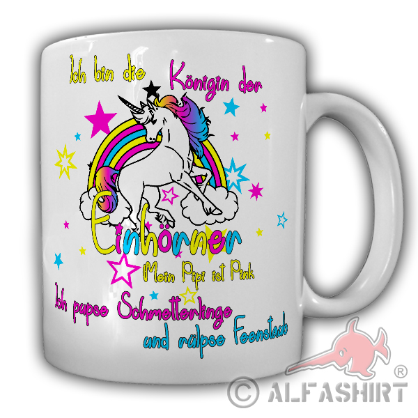 Einhorn Fun Humor Zitat Druck Kollegen Geschenk Glitzer Lametta -Tasse #26436