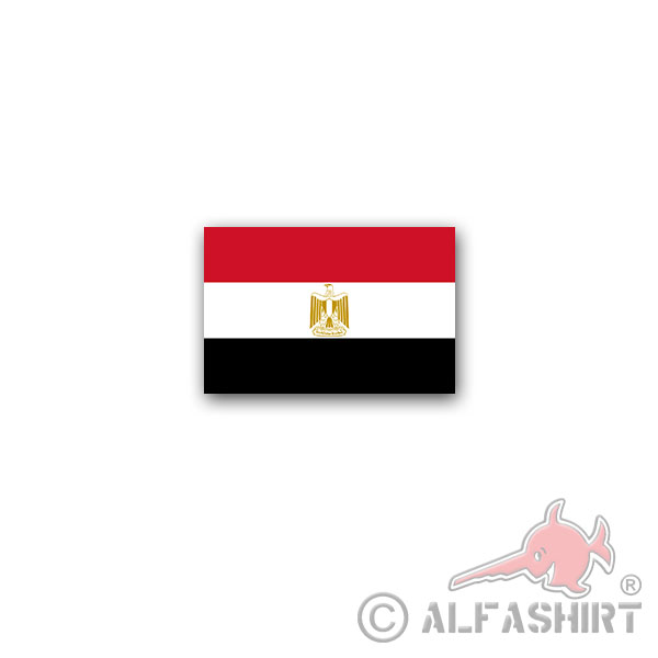 Sticker Egypt Flag Arab Republic Eagle Saladin 7x7cm A2903