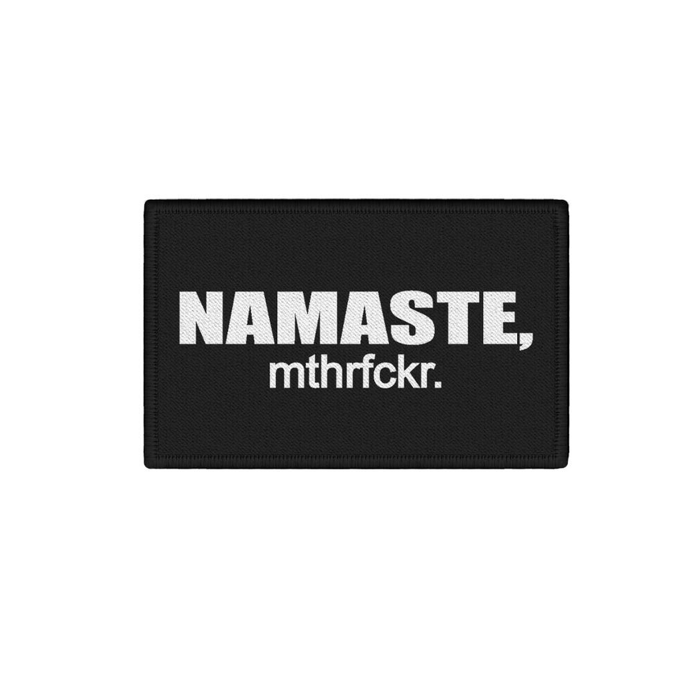 Patch Namaste mthrfckr Fun Hi Hallo Begrüßung Hi Hallo Lustig 7,5x4,5cm #34462