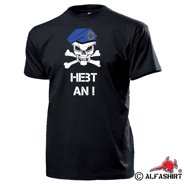 Sanitäter BW Barett Schädel Bundeswehr Sanitäter Sani Hebt An - T Shirt #14323