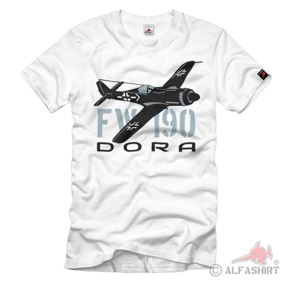 FW 190 Dora Jagd-Flugzeug Luftwaffe Pilot Jagdgeschwader T-Shirt#1896