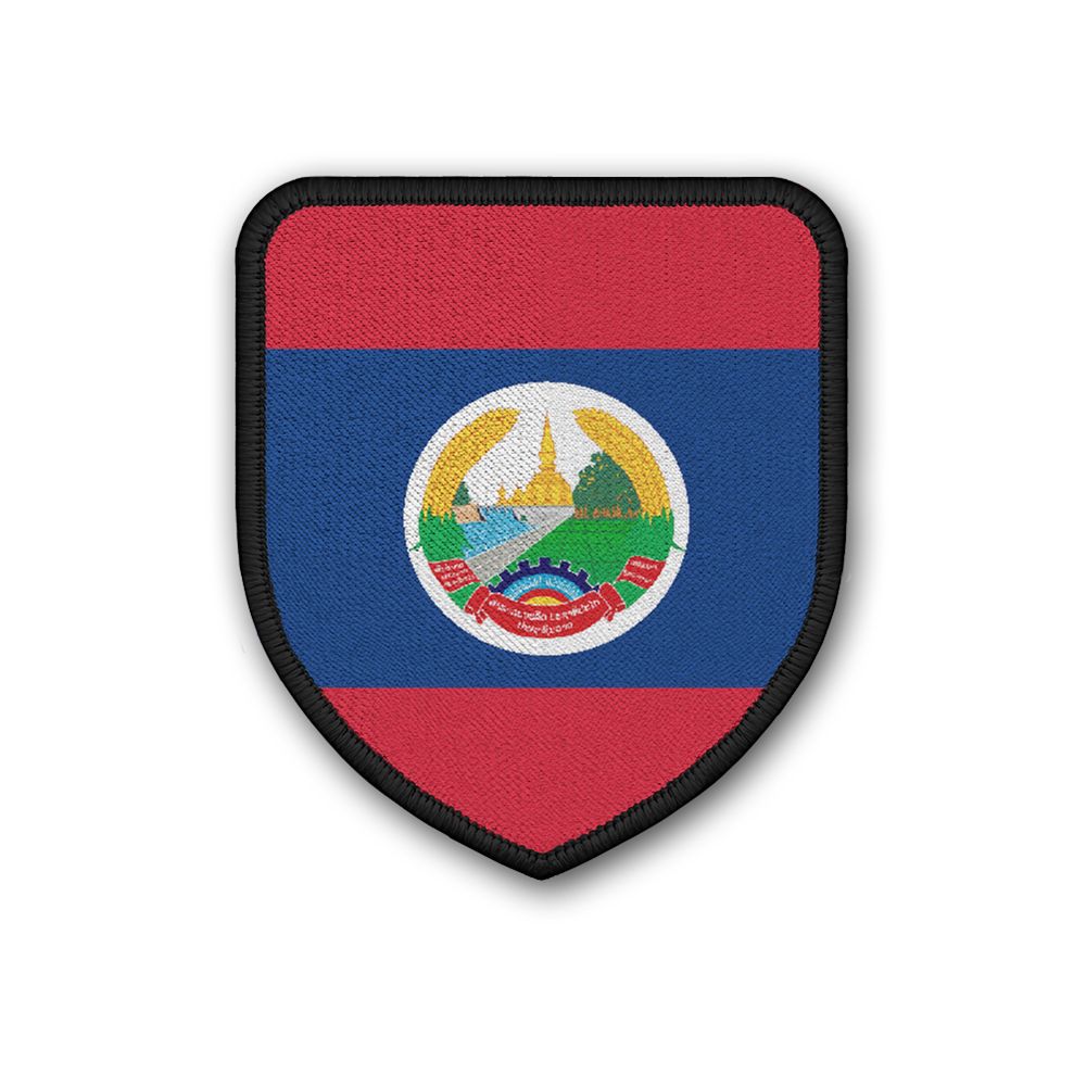 Patch Flag of Laos Wappen Land Zeichen Staat Landesflagge Aufnäher#21339