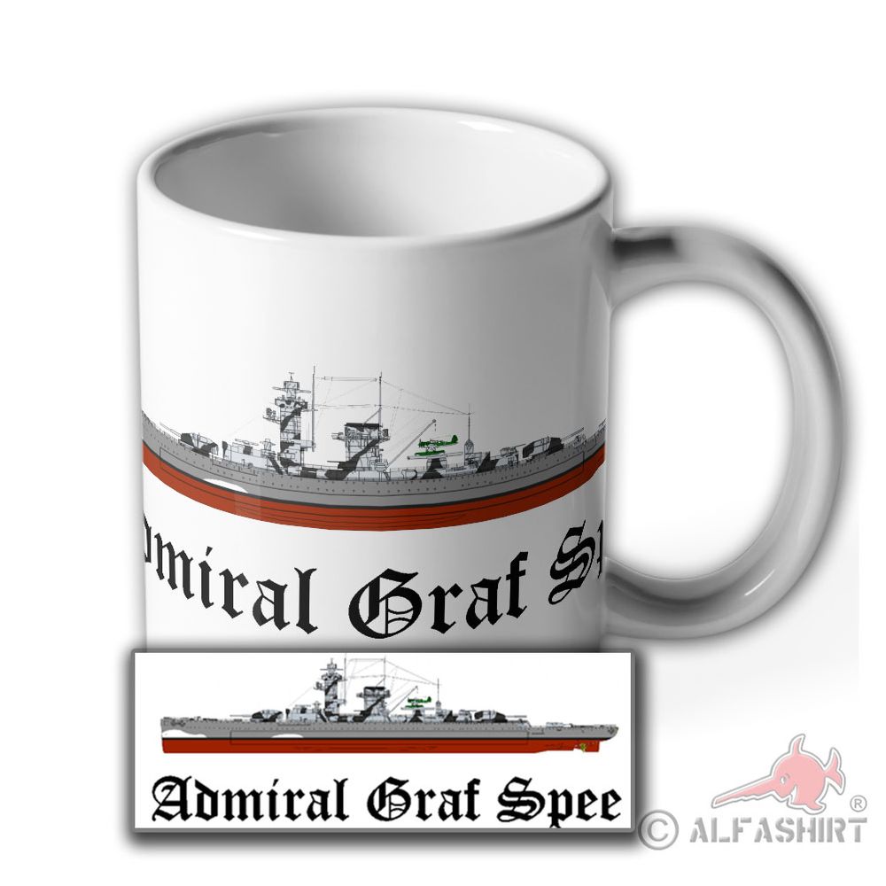 Deutschland Marine Admiral Graf Spee Wk Panzerschiff Militär- Tasse #6493 