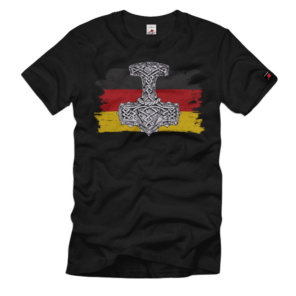 Deutschland Mjölnir Thor Hammer Wikinger Odin Mythlogie Götter T-Shirt  #36033