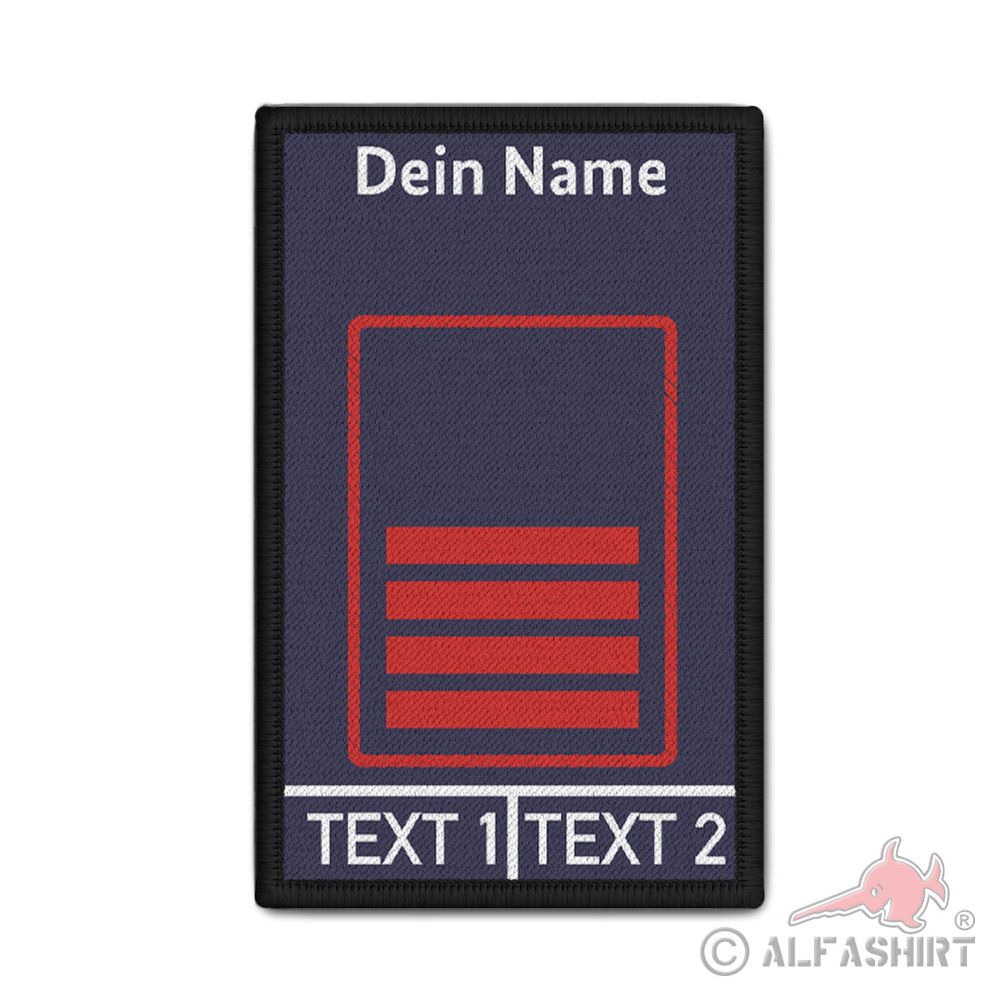 Rank Patch Feuerwehr Unterbrandmeister NRW Personalsiert Wunschtext BM #39190