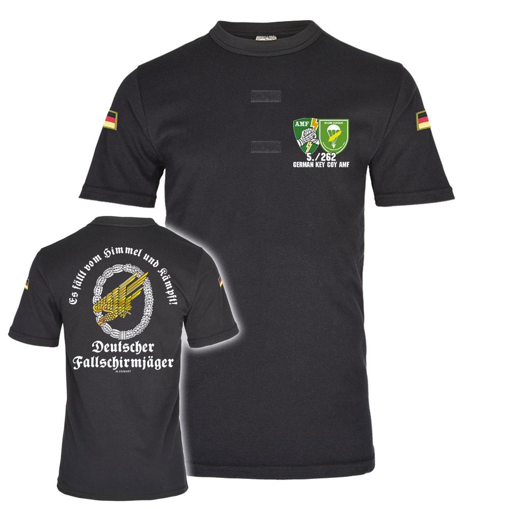 BW Tropenshirt Schwarz Flausch 5. Kompanie FschJgBtl 262 German #47235