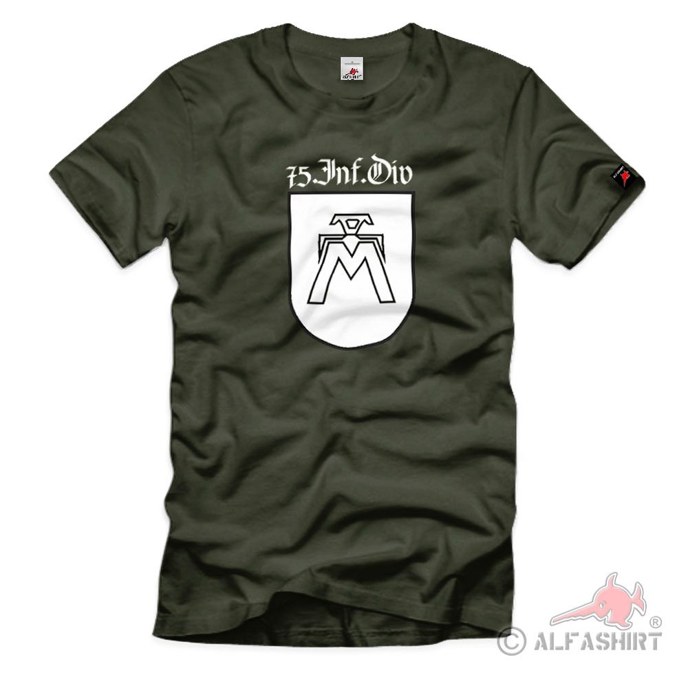 Einheit Wh 75.Infdiv Militär Infanterie Division Deutschland Heer T Shirt #2589