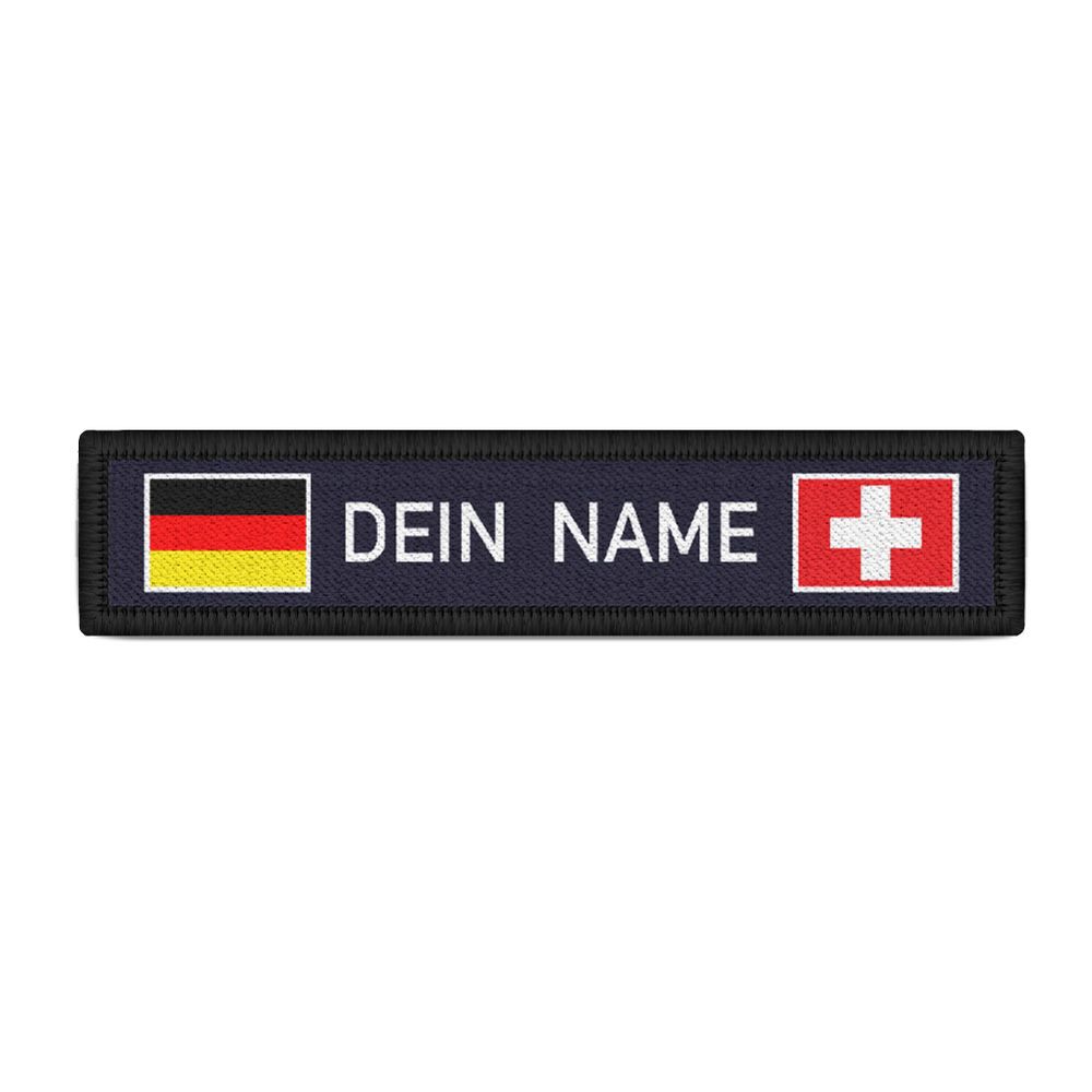 Patch Namensstreifen GER DE Deutschland Flagge Fahne Schweiz Svizzera #47707