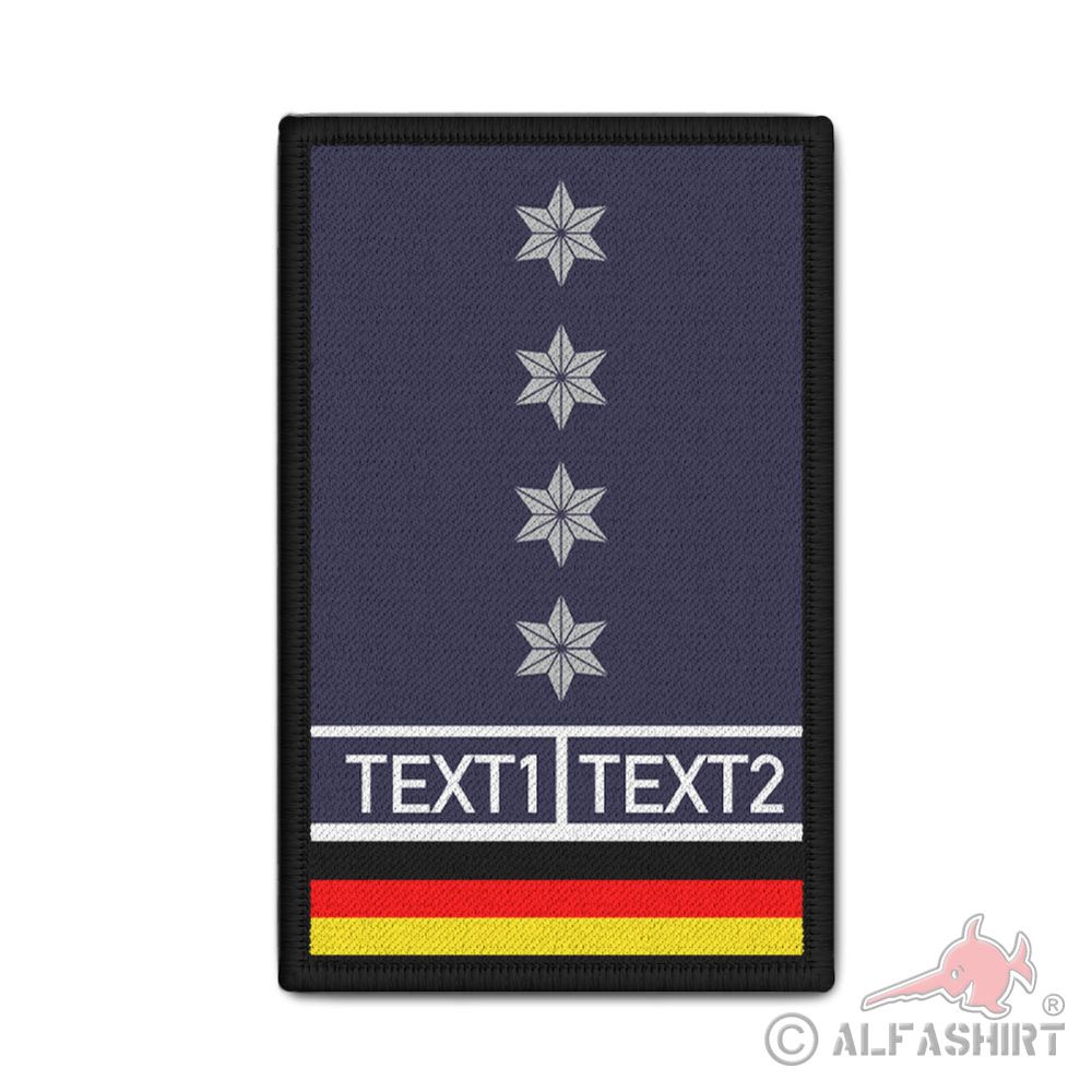 Rank Patch PHK Polizei Hauptkommisar Dienstgrad Wunschtext 9,8x6cm#37518