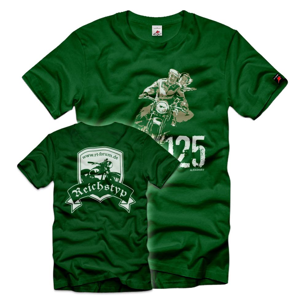 RT Forum 125 Motorcycle Reich Type Oldtimer Biker Internet Site T-Shirt # 22393