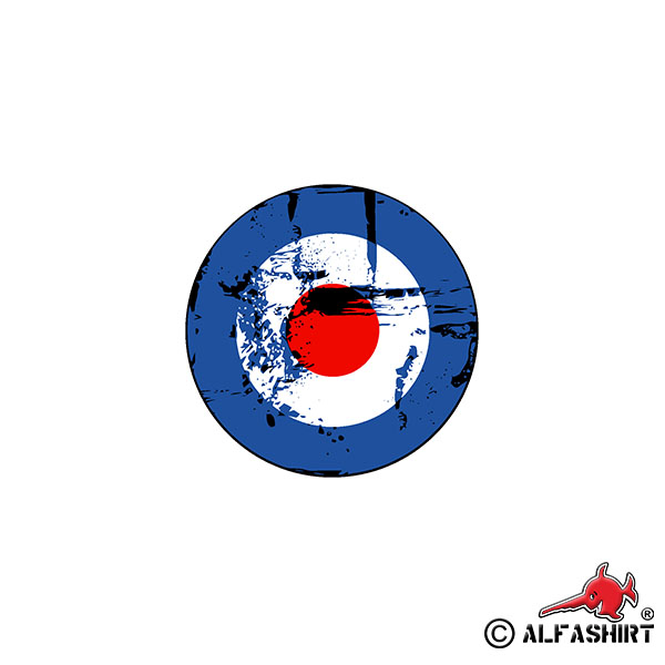 Aufkleber/Sticker Royal Air Force Grunge Wappen England Britain 7x7cm A846