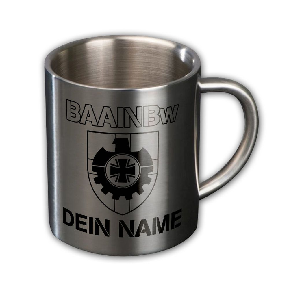 Metallbecher personalisierbar BAAINBw Amt Ausrüstung Bundeswehr Behörde#47131