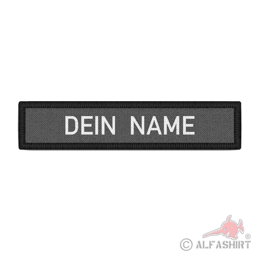 Patch Namenschild Grau mit Namen Bundeswehr Feldgrau personalisiert#38934