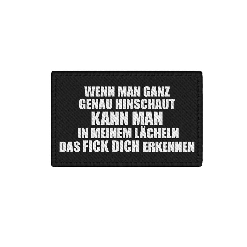 Look at the patch fuck you recognize funny statement fun humor 7,5x4,5cm # 34303