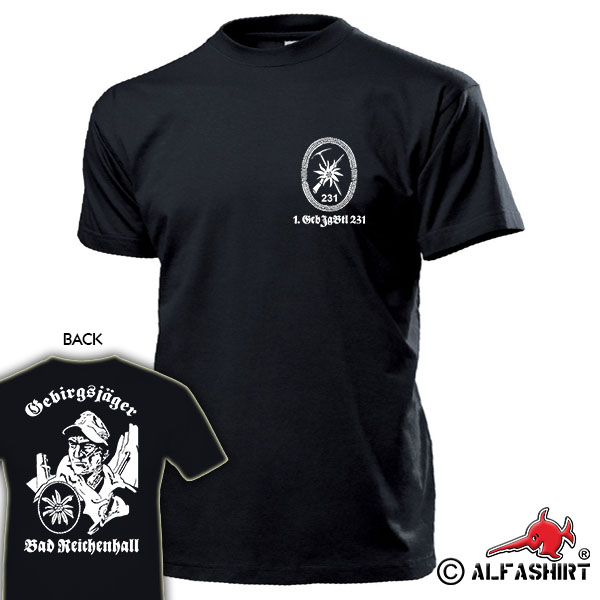 1 GebJgBtl 231 Gebirgsjäger Bad Reichenhall Gebirgsjägerbataillon Tee Shirt # 15391