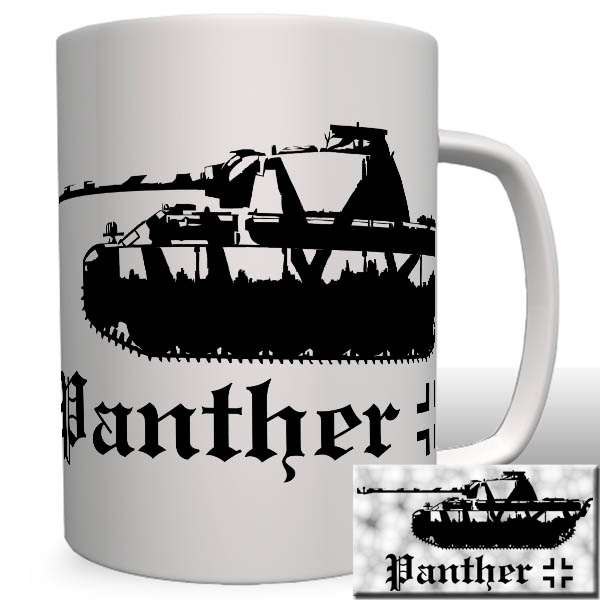 Panther Panzer mit Balkenkreuz - Tasse Becher Kaffee #34171 Panther Panzer mit Balkenkreuz - Tasse Becher Kaffee #34171