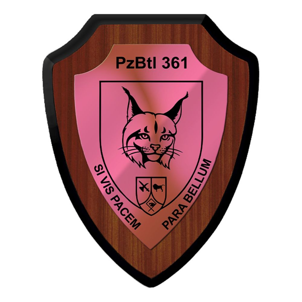 Coat of arms PzBtl-361 Bundeswehr Panzertruppe Luchs Army Military Shield Fan Articles Veterans #46705