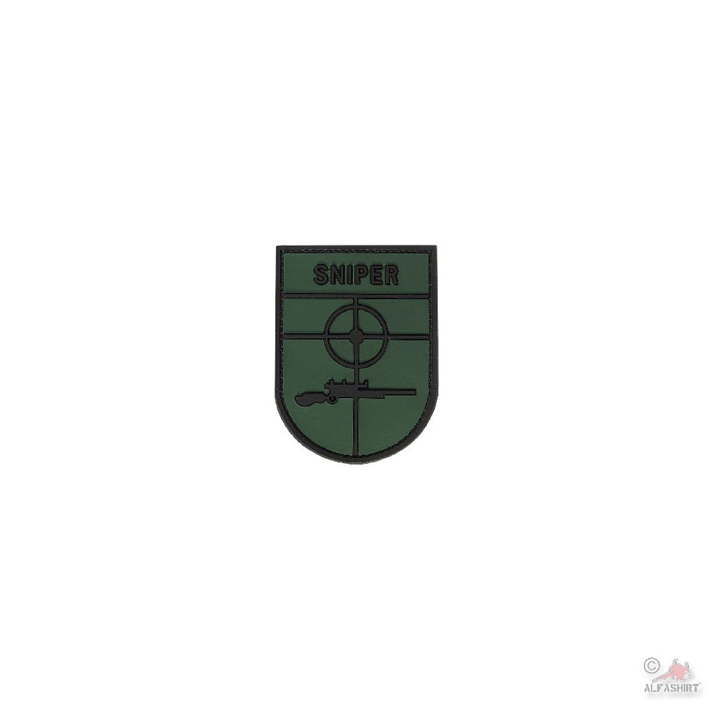 Sniper Gun Scharfschütze Alfashirt 3D PVC Patch 8  x 6 cm#26727