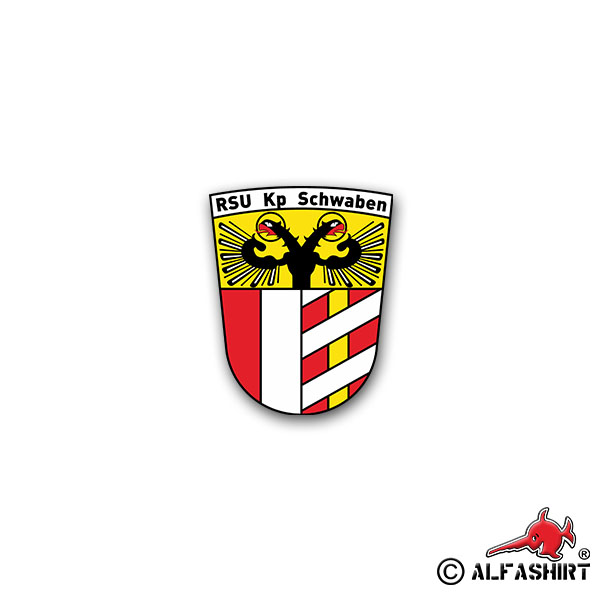 Sticker RSU Kp Backup and Support Company BW 6x7cm A1837