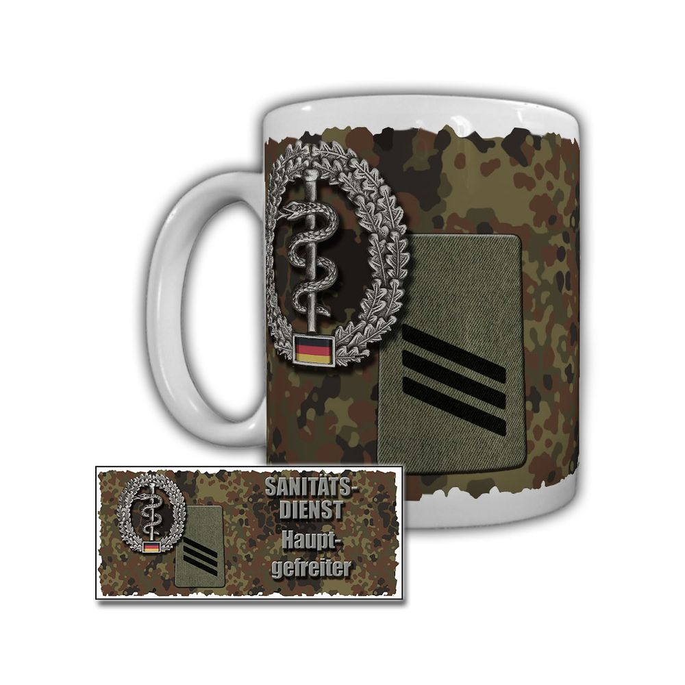 Tasse Sanitätsdienst Hauptgefreiter Sanitätskommando 2 Ulm Bundeswehr #29949