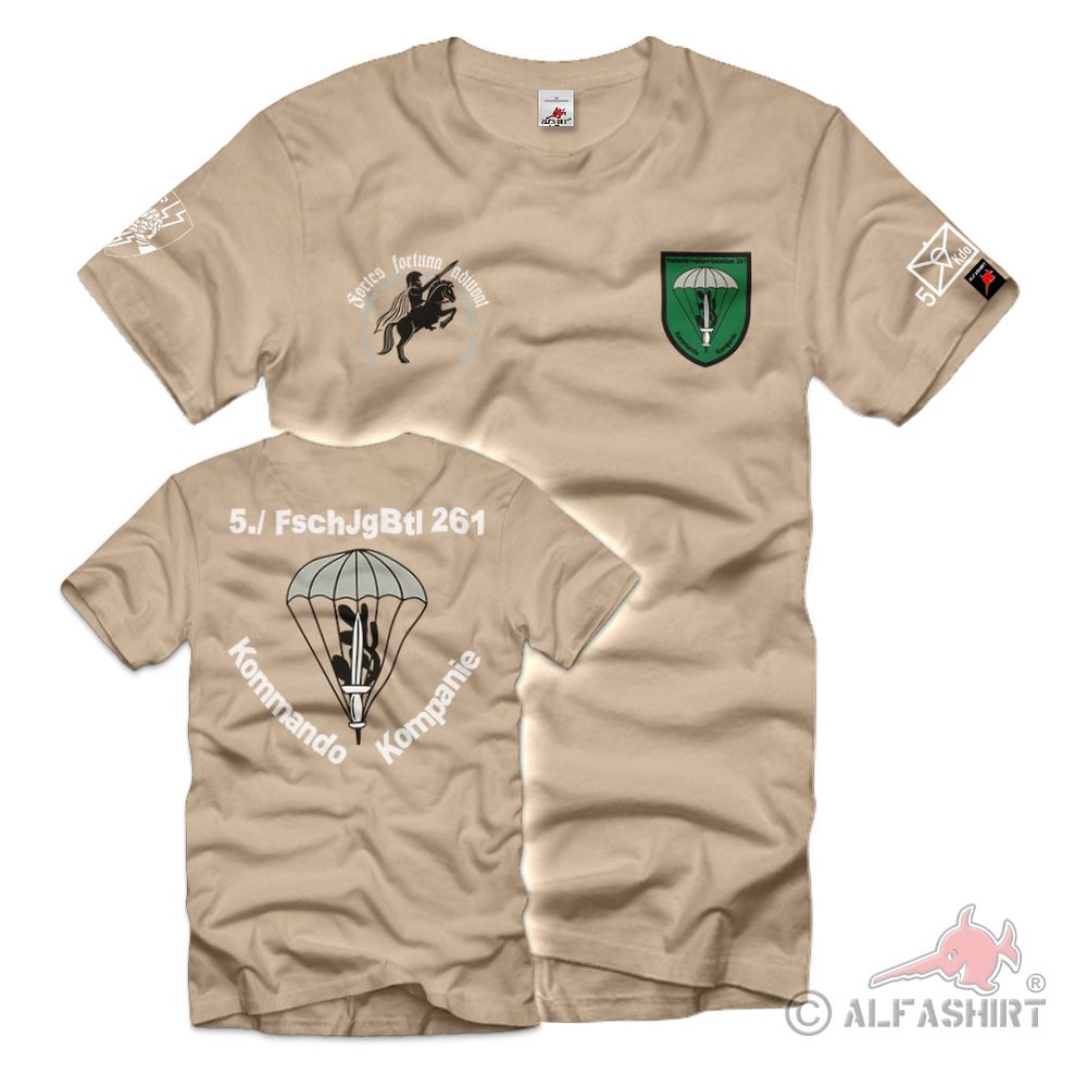 5 FschJgBtl 261 Like bad luck and sulfur Bundeswehr Army T-Shirt # 39733