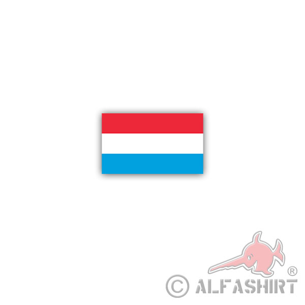 Sticker Luxembourg Flag Grand Duchy Grand-Duché Flag 12x7cm A2953
