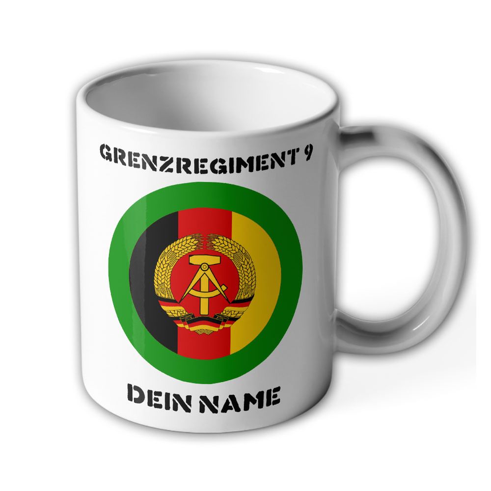 Tasse personalisiert Gernzregiment 9 DDR NVA Grenzkommando Süd #42953