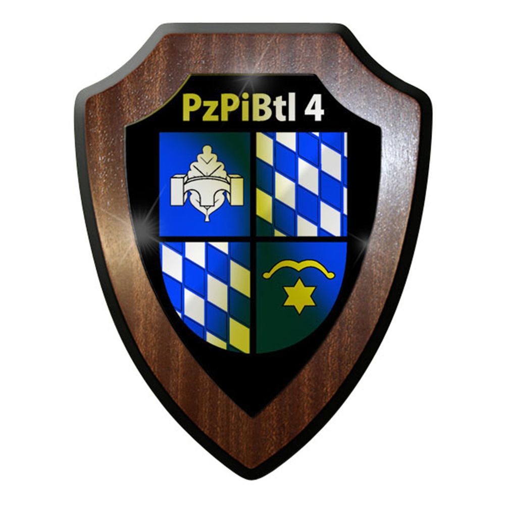 Heraldic shield Pioneer Battalion 4 Pioneers PzPiBtl Pios Bridgehead # 9758