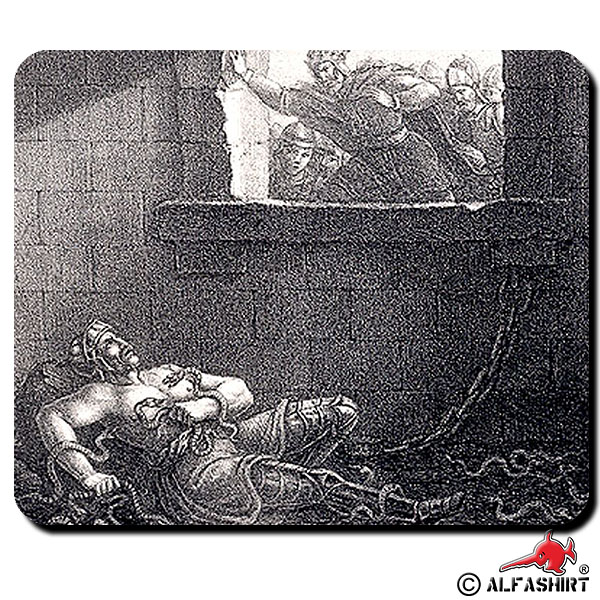 Ragnar Lodbrok Ragnarr Legende Wikinger König Dänemark Lindwurm Mauspad #16116