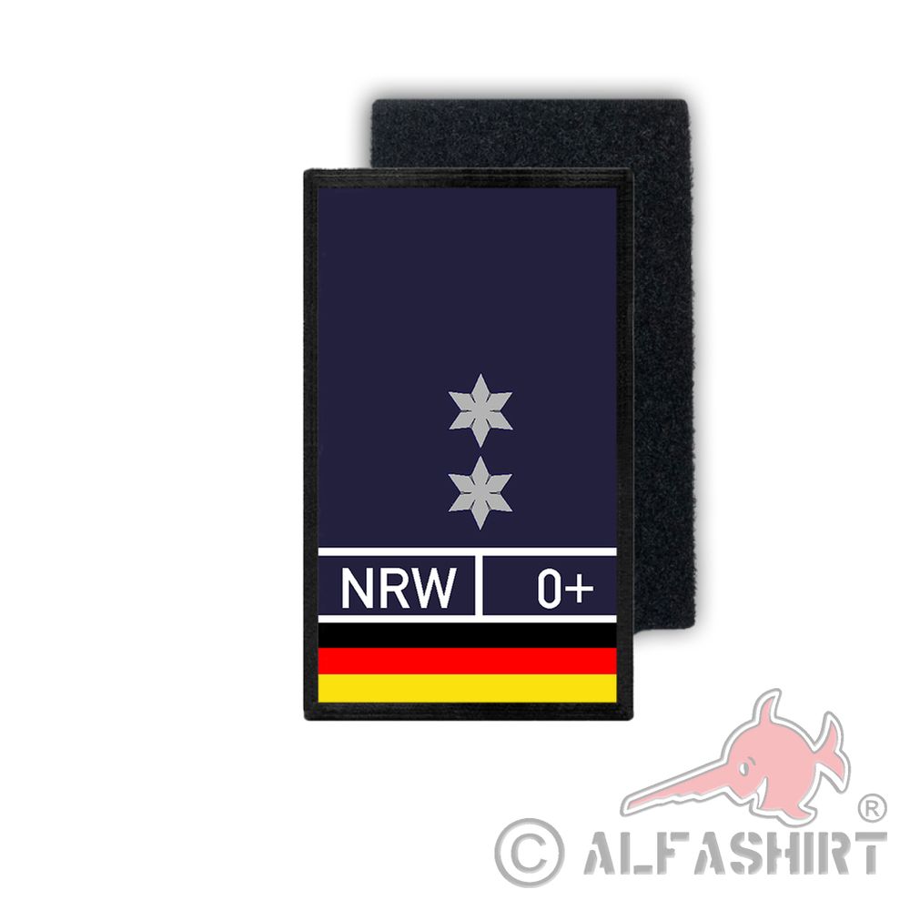 POK Dienstpatch Polizeioberkommissar POKin Stern Blood Rang 7,5x4,5cm #32528