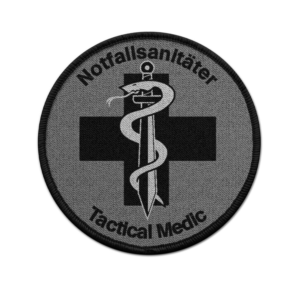 Patch Notfallsanitäter Sanitäter Polizei Bundeswehr Tarn Nacht Grau #31041