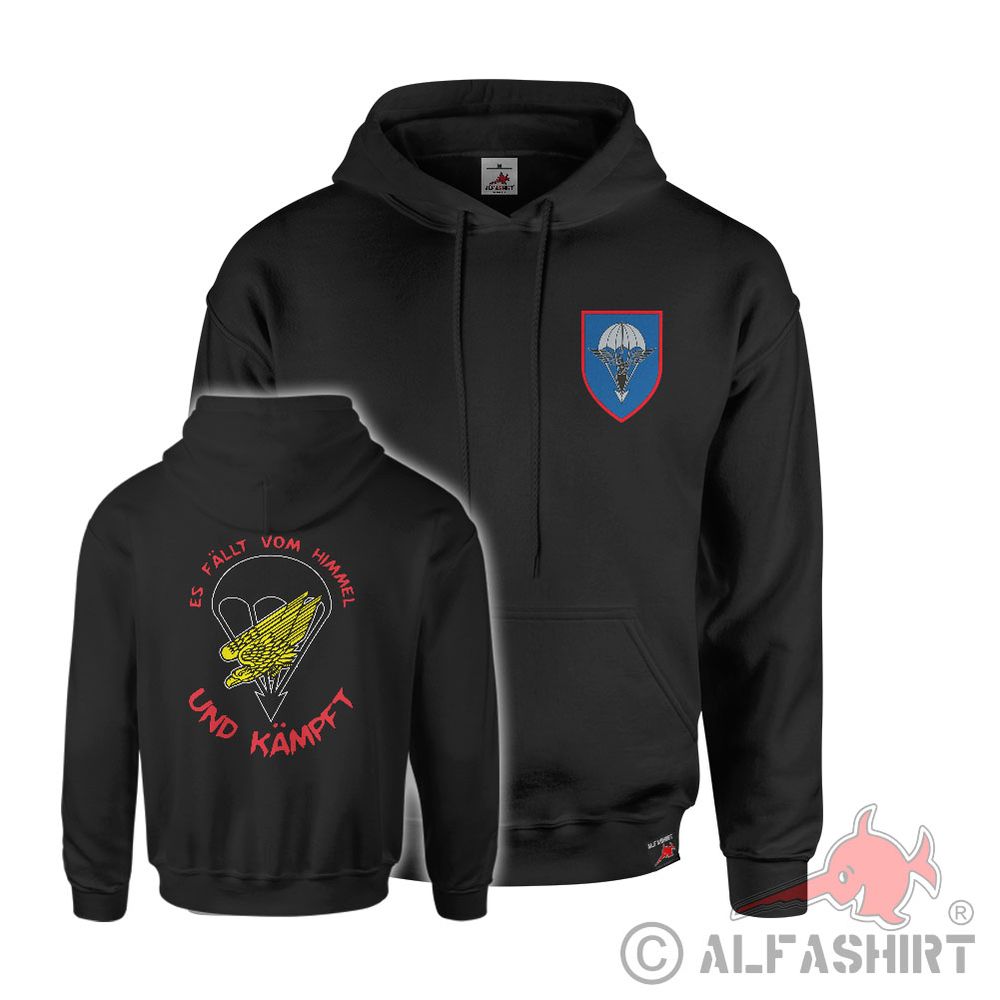 Hoodie FschJgRgt Fallschirmjägerregiment 26 Wappen Es fällt vom Himmel #44611