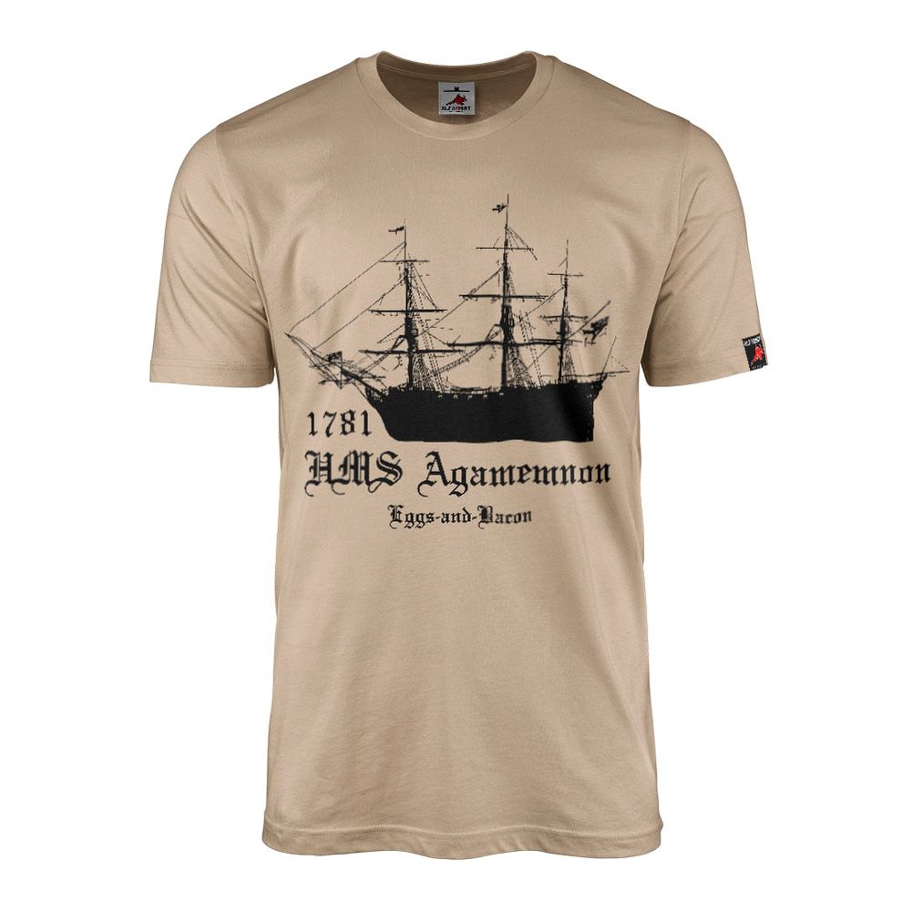 HMS Agamemnon 1781 Great Britain Segelschiff Royal Navy T-Shirt#14454