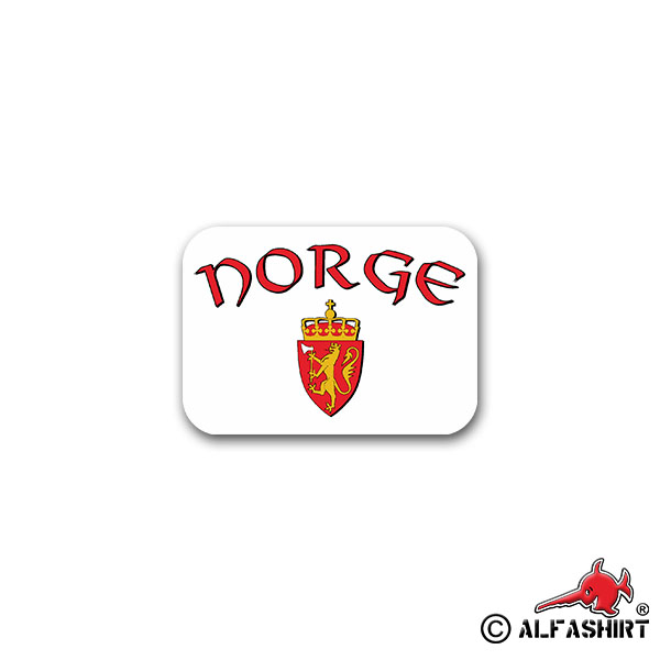 Aufkleber/Sticker Norge Königreich Norwegen Kongeriket Norway Oslo 10x7cm A2614