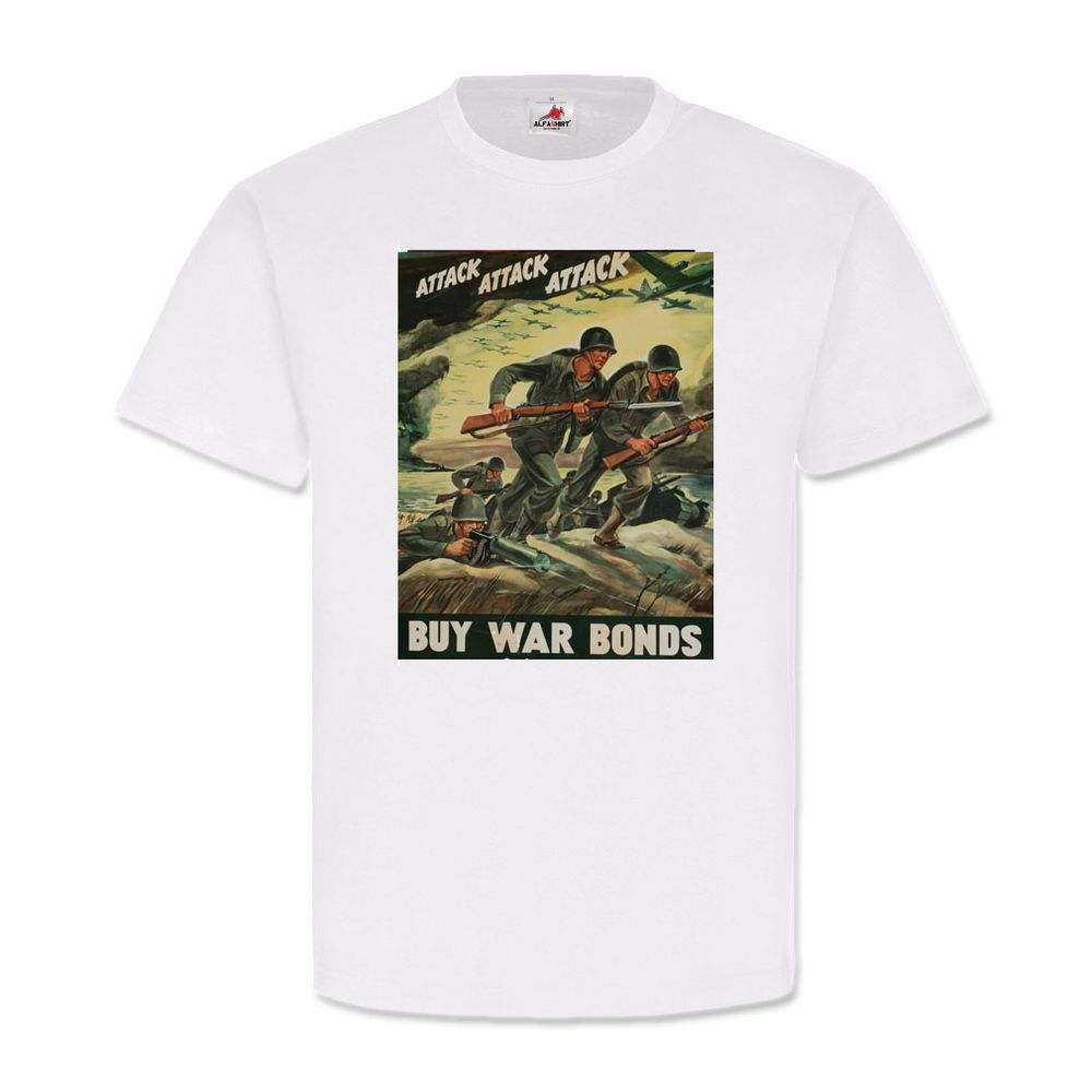 Attack Attack Attack Buy War Bonds_Poster Army Soldaten Flucht US USA #22157