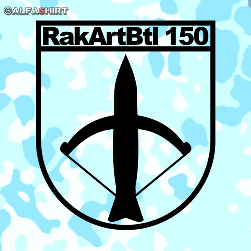 Aufkleber/Sticker RakArtBtl 150 Raketen Artillerie Bataillon BW 15x13cm #A406