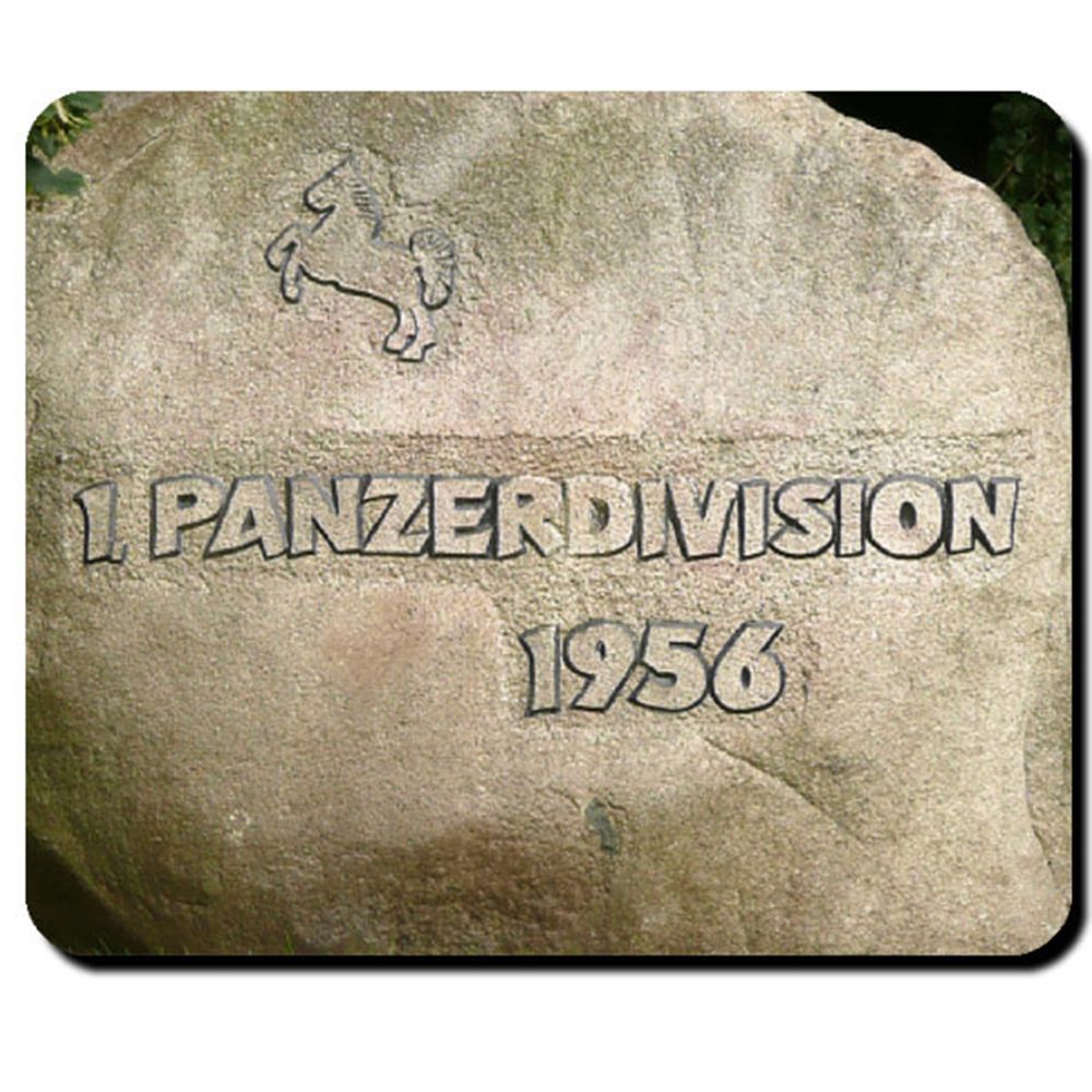 1 Panzerdivision 1956 Bundeswehr Gedenk Stein Panzer Div Bund - Mauspad #7954