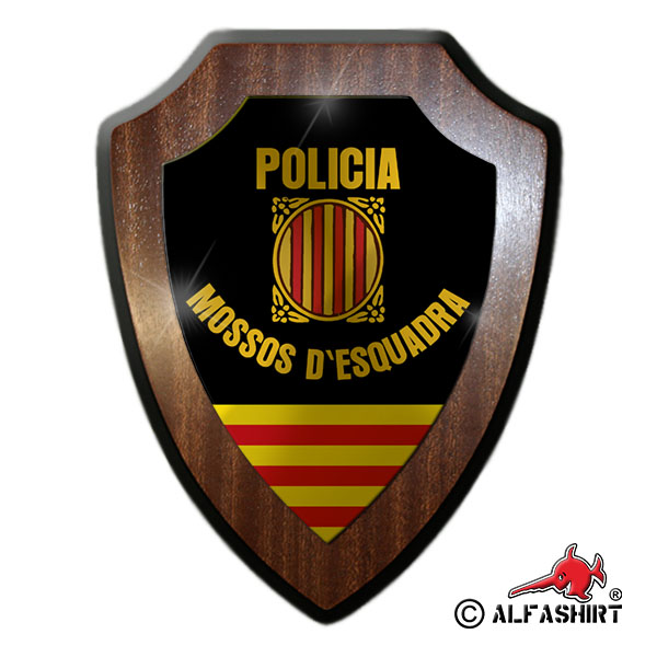 Heraldic shield Policia Mossos d'Esquadra Police Catalonia Spain Coat of Arms # 17321