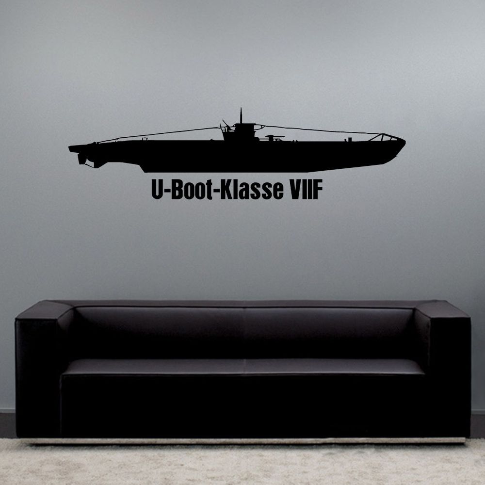 Wandtattoo U-Boot Klasse VIIF Torpedotransporter Ladung Torpedo Basis #A6212