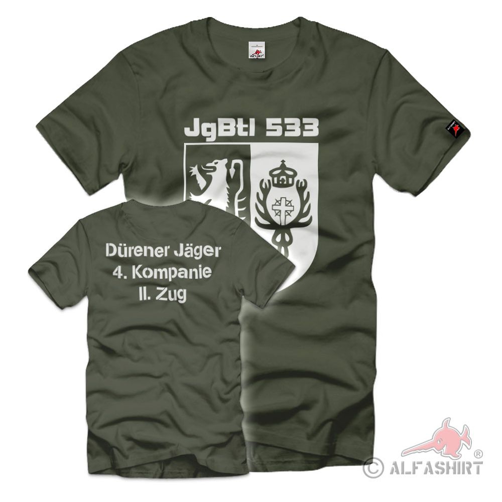 JgBtl 533 II Zug Jäger Bataillon Bundeswehr Kompanie Düren T Shirt #38349