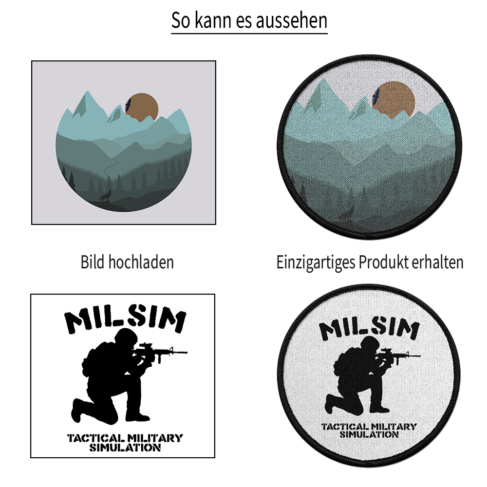 Veteran patch 12x7 cm personalized with desired motif #45272