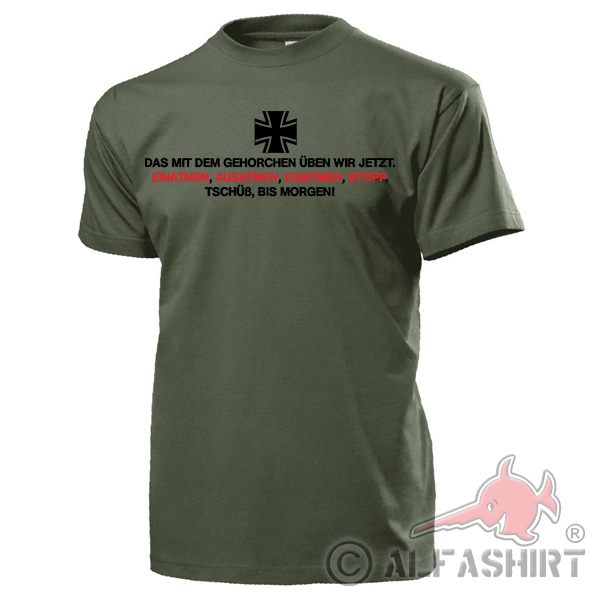 Ausbilderspruch 33 BW Disziplin AGA Spaß Fun Humor T Shirt Herren #18090