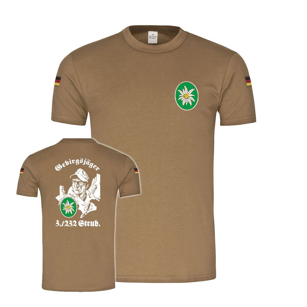 Tropenshirt Gebirgsjäger 3-232 Strub GebJg Edelweiß Bundeswehr #32615