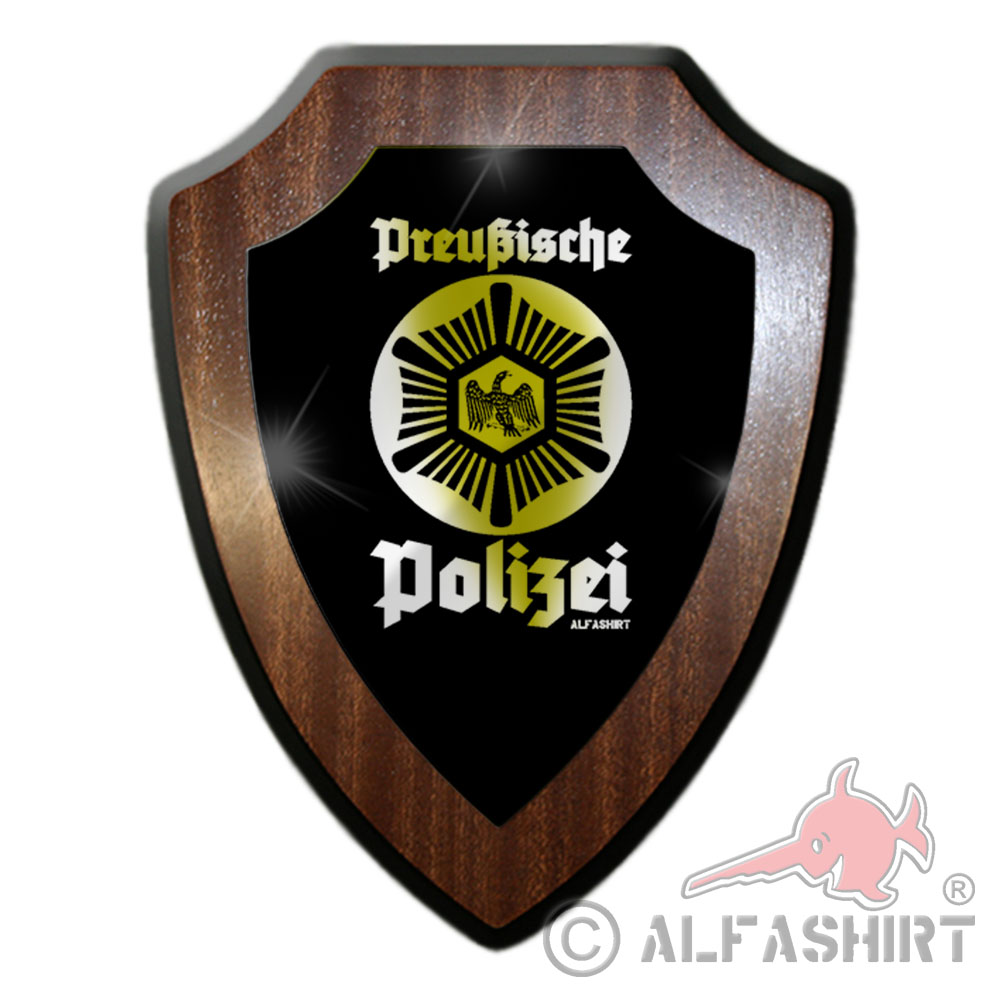 Heraldic shield Prussian police Prussia coat of arms badge emblem # 27087