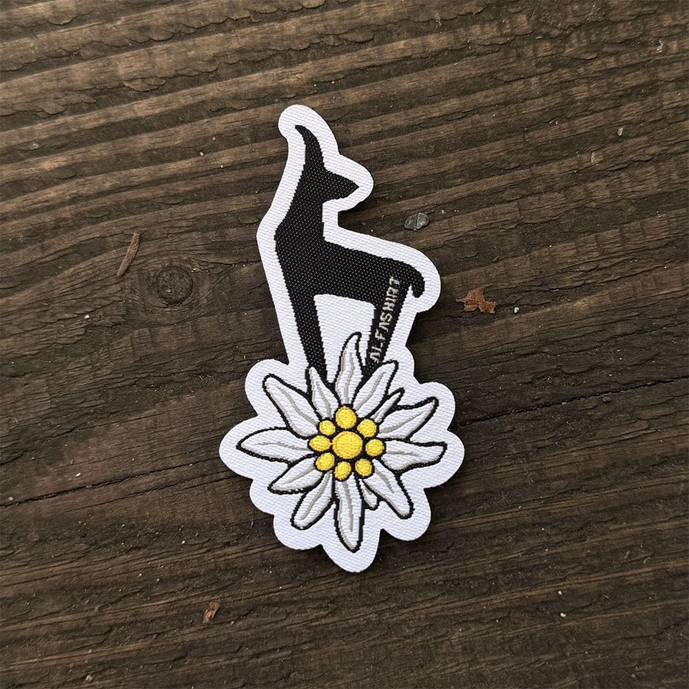 Patch Gewebt 7x3,5cm Edelweiss Gams Horrido Gebirgsjäger Gebirge Alfashirt 48069