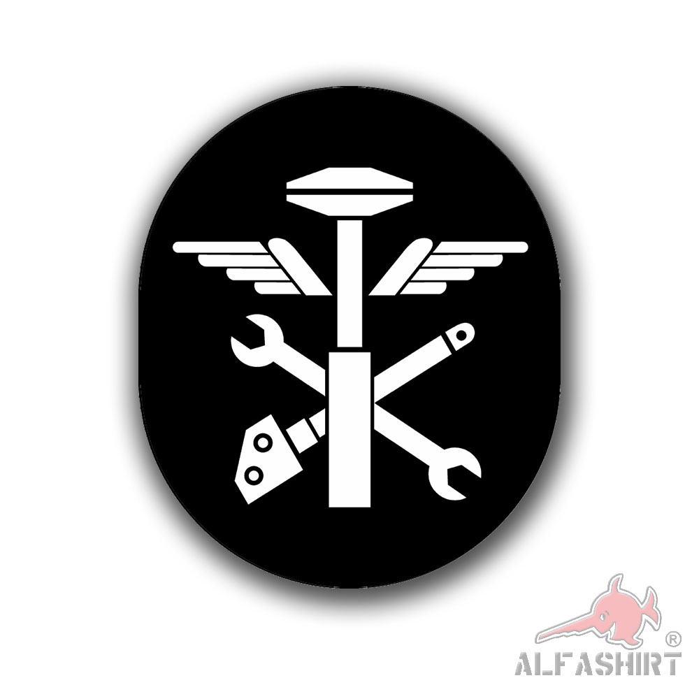 Aufkleber NVA Dienstlaufbahn Abzeichen 18x15cm Panzertechnischer Dienst #A6332