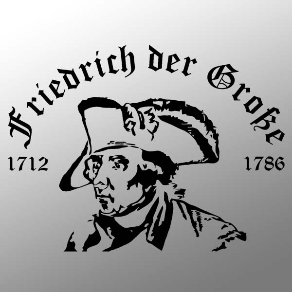 Sticker / Sticker - Frederick the Great Age Fritz Prussia 33x25cm # A023
