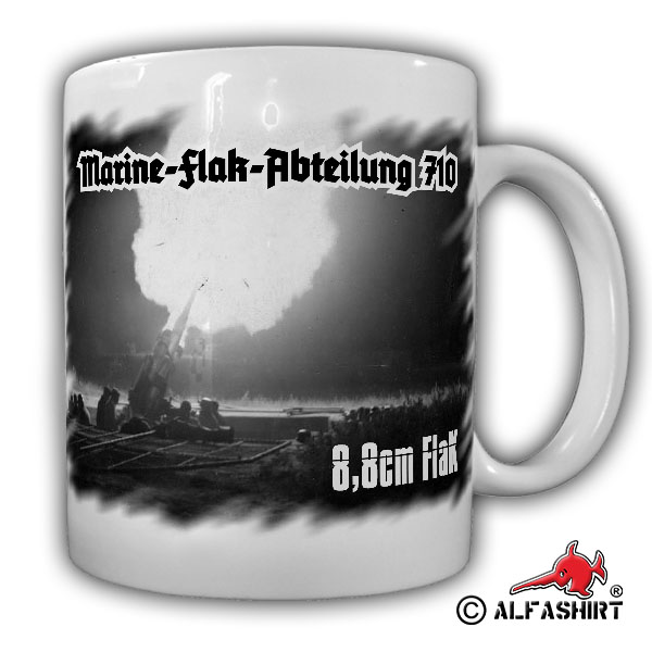 Marine Flak Abteilung 710 8,8cm FlaK M.F.A M.FI.A Marine Flak Tasse #15628